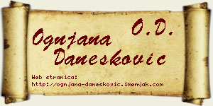 Ognjana Danesković vizit kartica